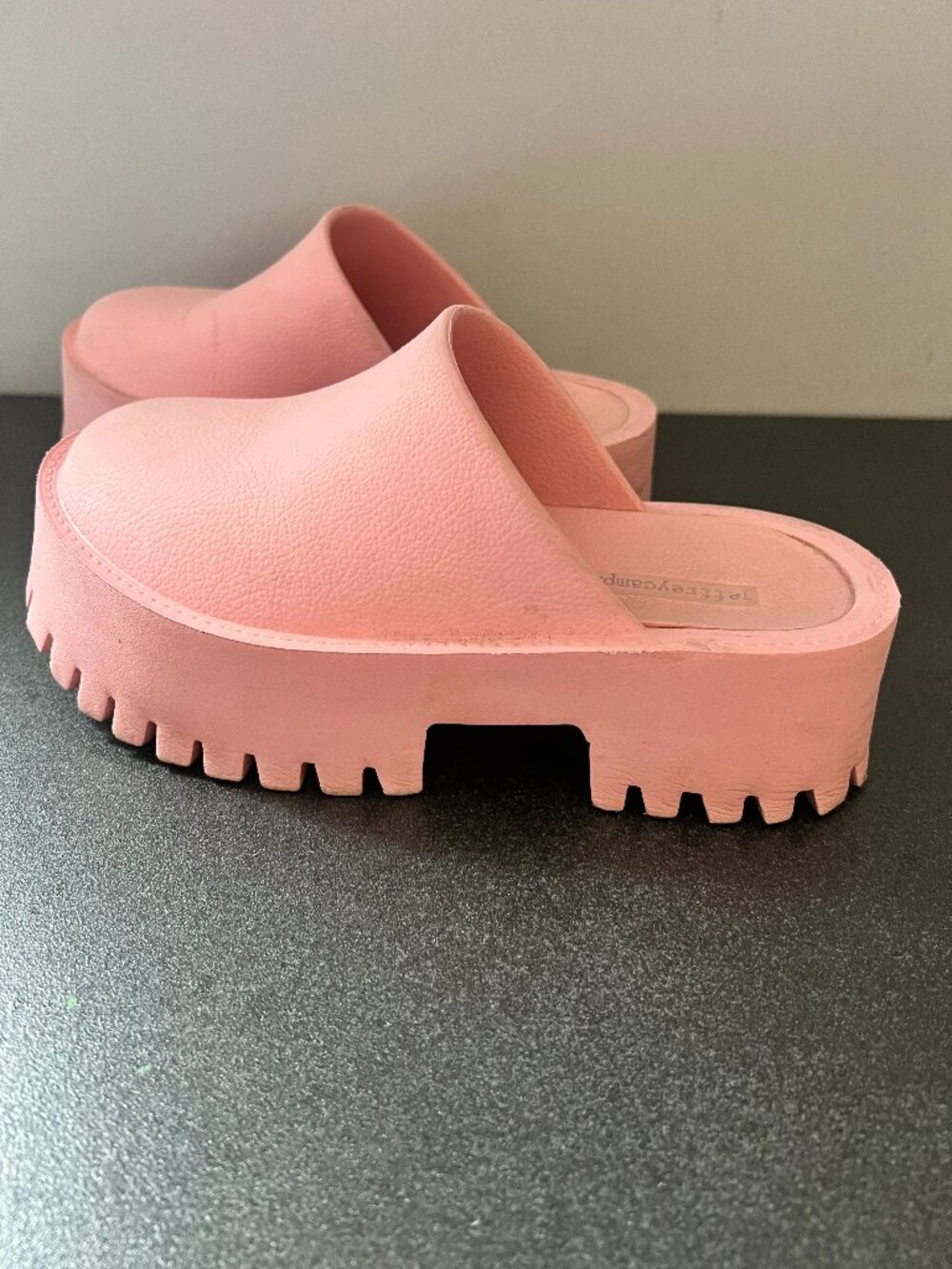 Free People & Jeffrey Campbell Bae Platform Mule — Rubber Slip‑On Clog — PINK 6